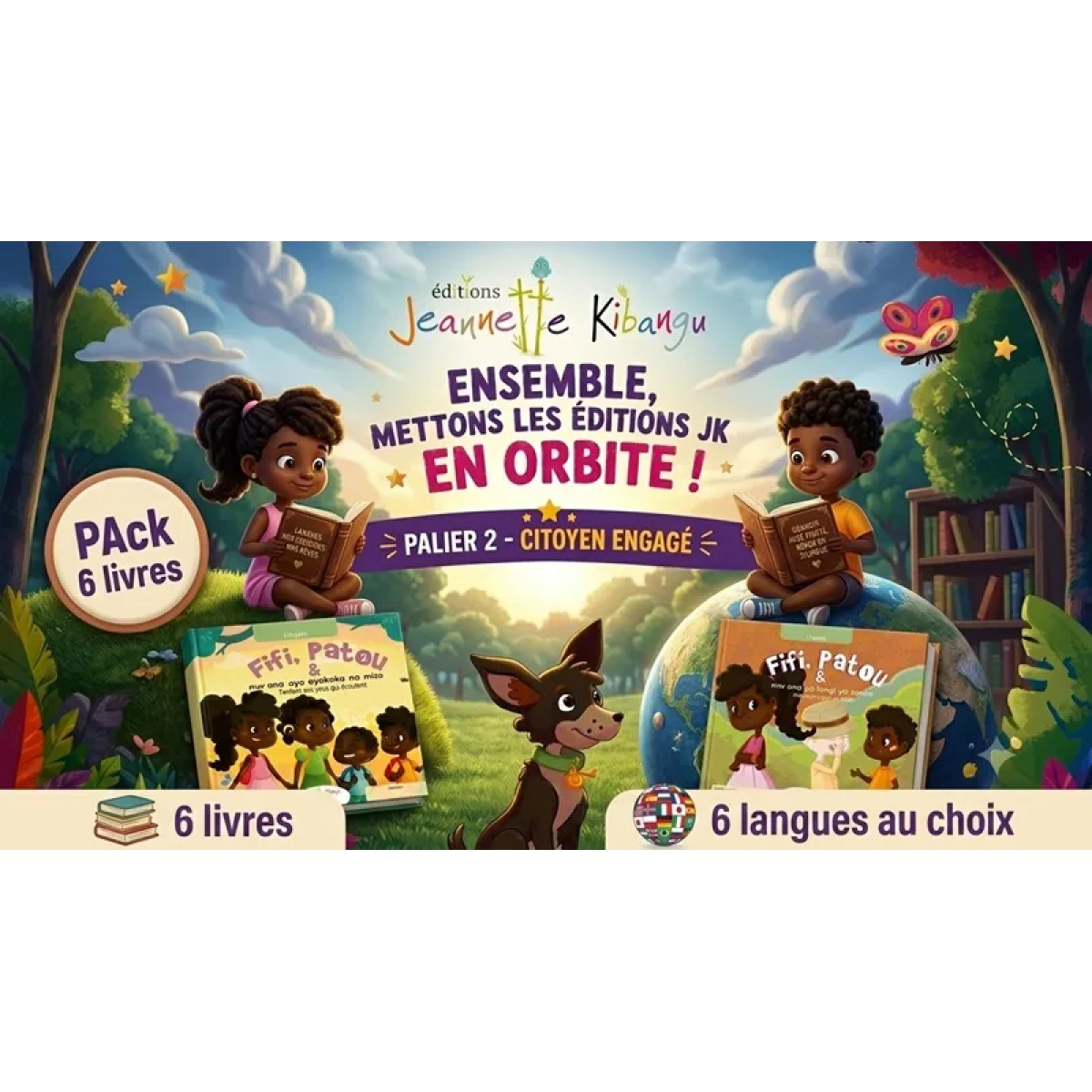 Ensemble, mettons les Éditions JK en orbite ! 🚀 | Contributions Double Impact : des livres pour vous ET pour un organisme de votre choix (écoles, hôpitaux, médiathèques...) - Citoyen engagé